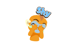 Shy Sticker PNG