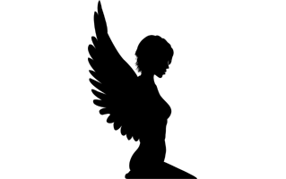 Silhouette Angel PNG