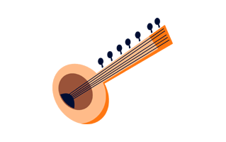 Sitar Sticker PNG
