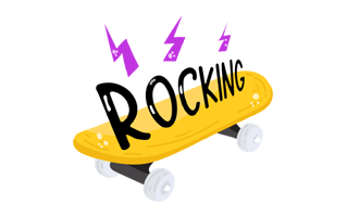 Skateboard Sticker PNG