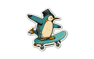 Skateboarding Sticker PNG