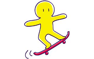 Skater Sticker PNG