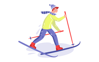 Ski Free Sticker PNG