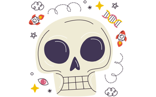 Skull Sticker PNG