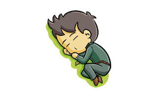Sleeping Free Sticker PNG