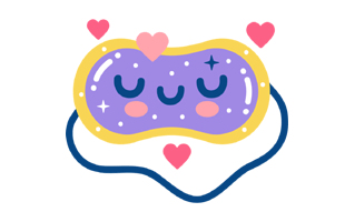 Sleeping Mask Sticker PNG