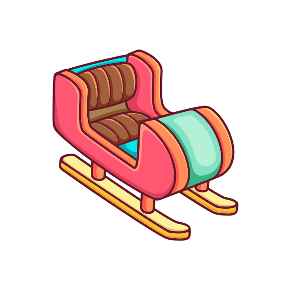 Sleigh Free Sticker Transparent Picture