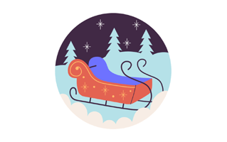 Sleigh Free Sticker PNG