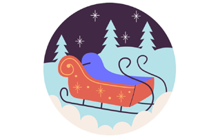 Sleigh Sticker PNG