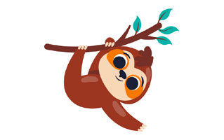Sloth Free Sticker PNG
