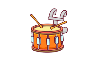 Snare Drum Sticker PNG