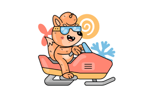 Snow Bike Sticker PNG