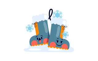 Snow Boots Sticker PNG