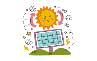 Solar Energy Sticker PNG