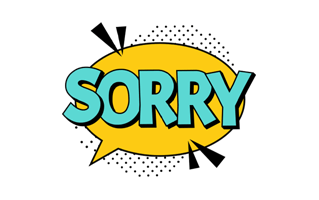 Sorry Free Sticker PNG