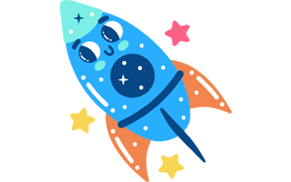 Space Rocket Sticker PNG