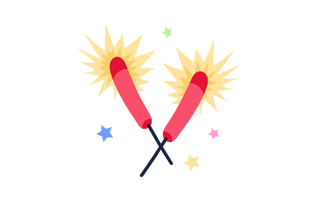 Sparkler Sticker PNG
