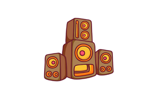 Speaker Box Free Sticker PNG