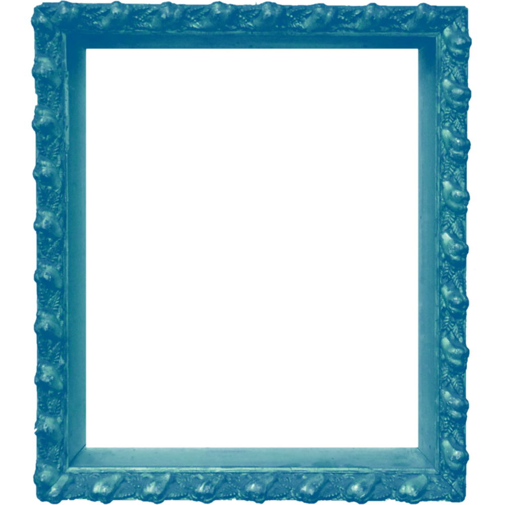 Square Teal Frame Transparent Gallery