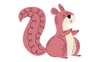 Squirrel Sticker PNG