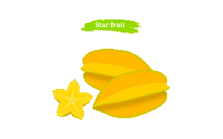 Star Fruit Sticker PNG