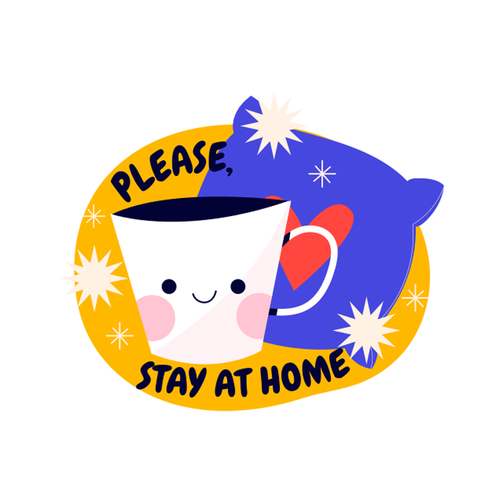 Stay At Home Free Sticker Transparent Clipart