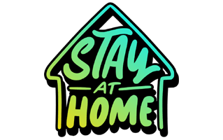 Stay At Home Sticker PNG