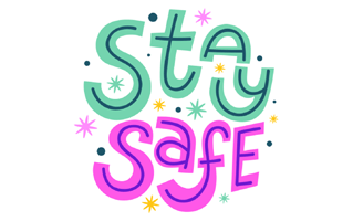 Stay Safe Sticker PNG