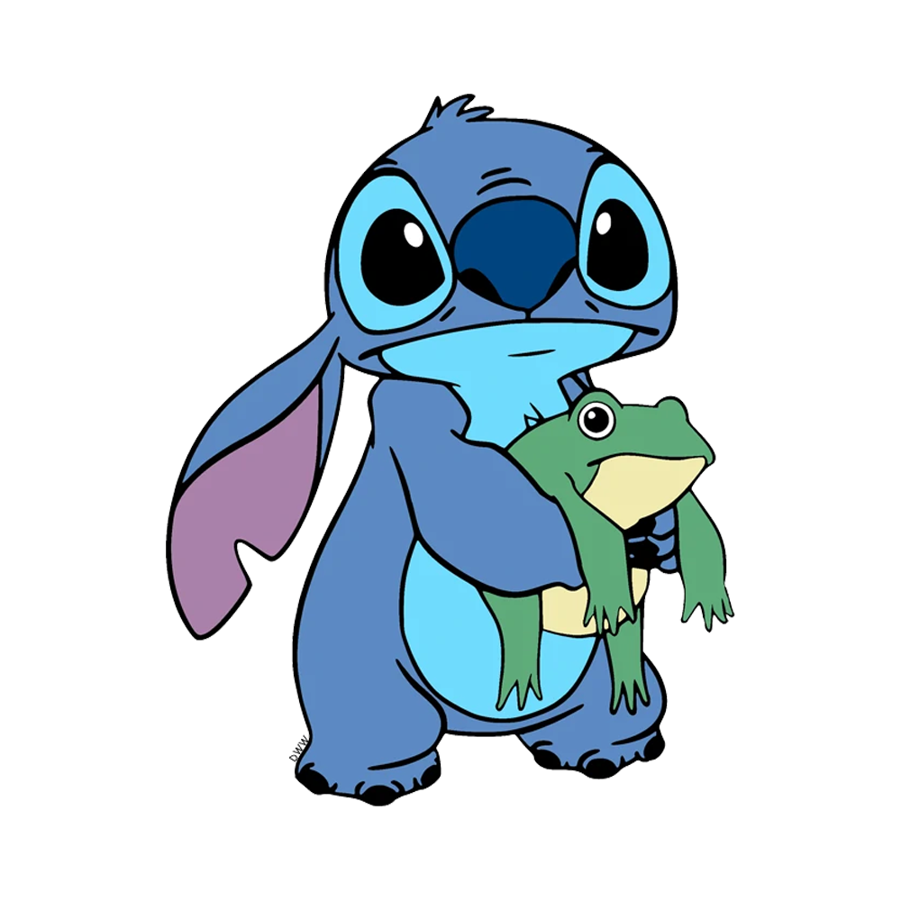 Stitch With Frog Transparent Image