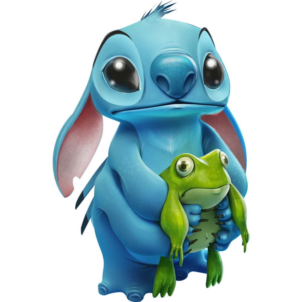 Stitch With Frog Transparent Photo