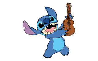 Stitch With Guitar PNG