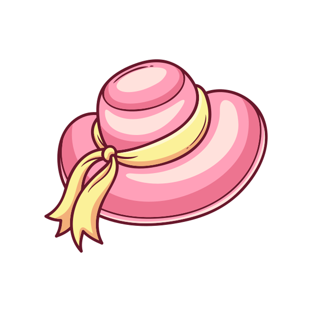Straw Hat Sticker Transparent Image