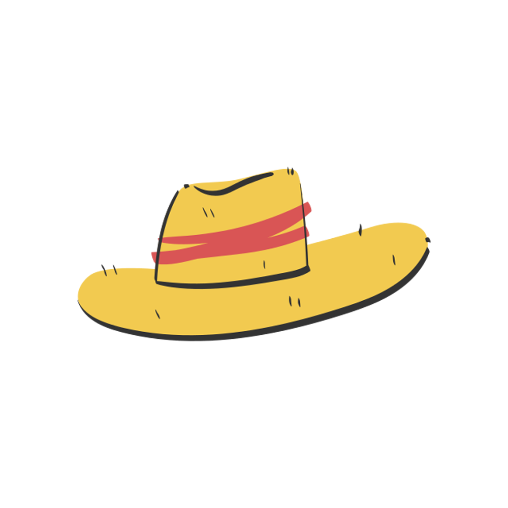 Straw Hat Sticker Transparent Picture