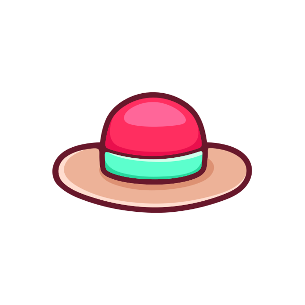 Straw Hat Sticker Transparent Clipart