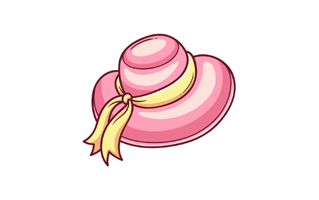 Straw Hat Free Sticker PNG