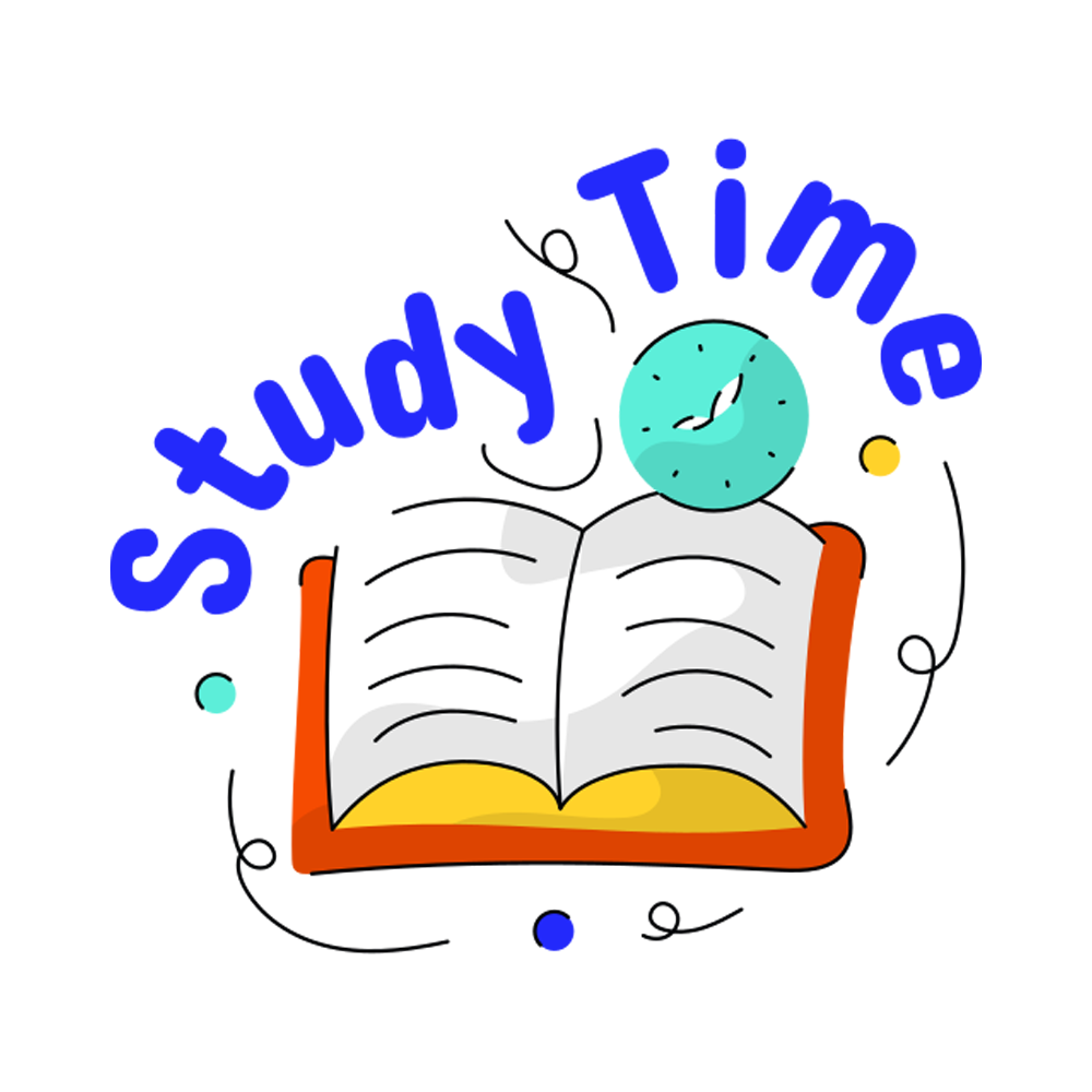 Study Time Free Sticker Transparent Image