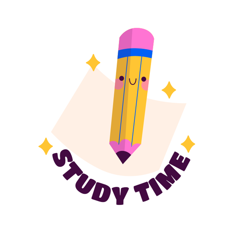 Study Time Free Sticker Transparent Photo