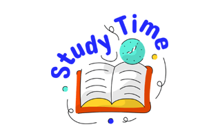 Study Time Free Sticker PNG