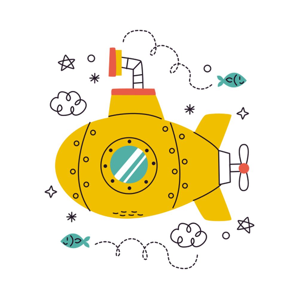Submarine Sticker Transparent Image