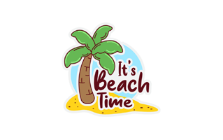 Summer Beach Sticker PNG