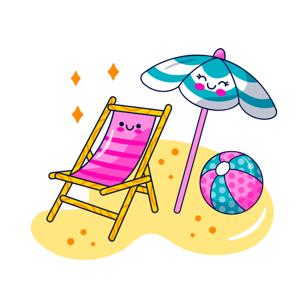 Sun Umbrella Sticker Transparent Image