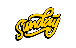 Sunday Sticker PNG