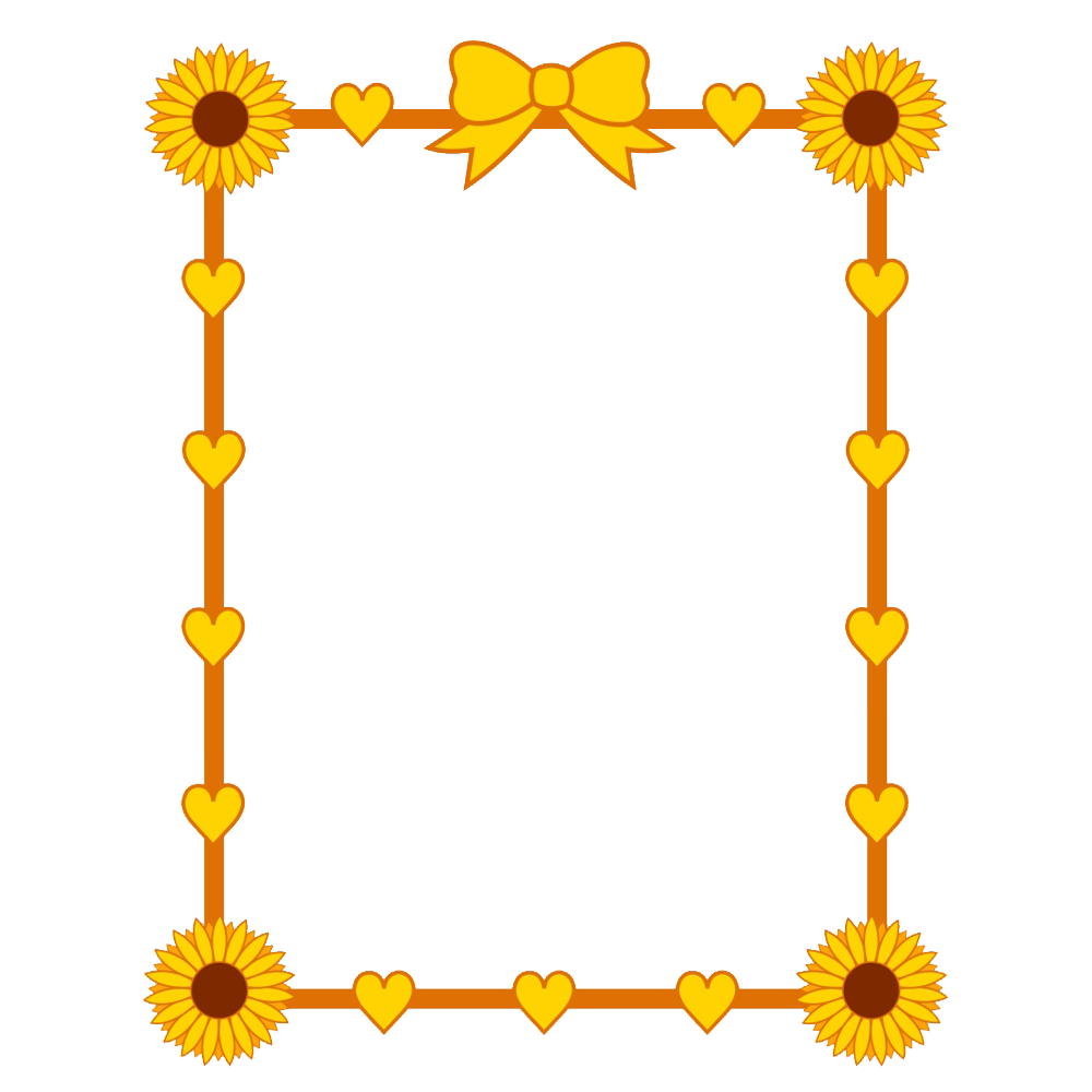 Sunflower Frame Transparent Image