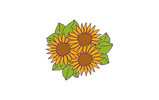 Sunflowers Sticker PNG