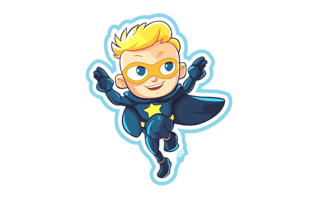 Superhero Sticker PNG