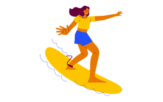Surfer Free Sticker PNG