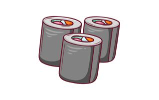 Sushi Roll Sticker PNG