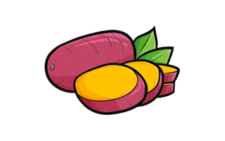 Sweet Potato Free Sticker PNG