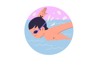 Swimmer Free Sticker PNG