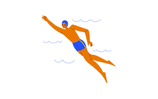 Swimmer Sticker PNG